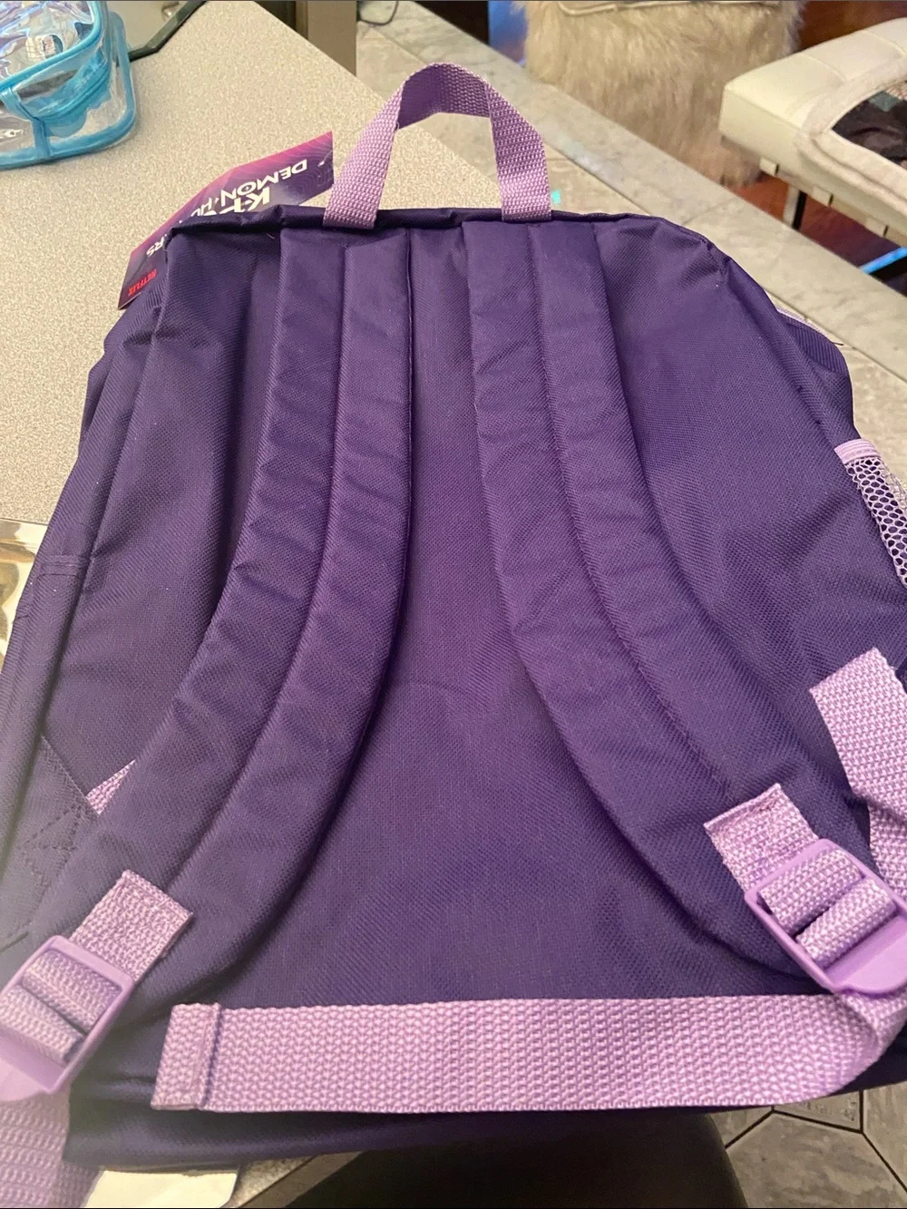 Purple Girls' Character Print Backpack - Hunter X Style